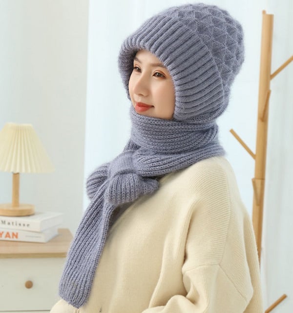 CozySnow™Windproof Multi-Purpose Knitted Winter Hooded Scarf