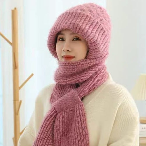 CozySnow™Windproof Multi-Purpose Knitted Winter Hooded Scarf