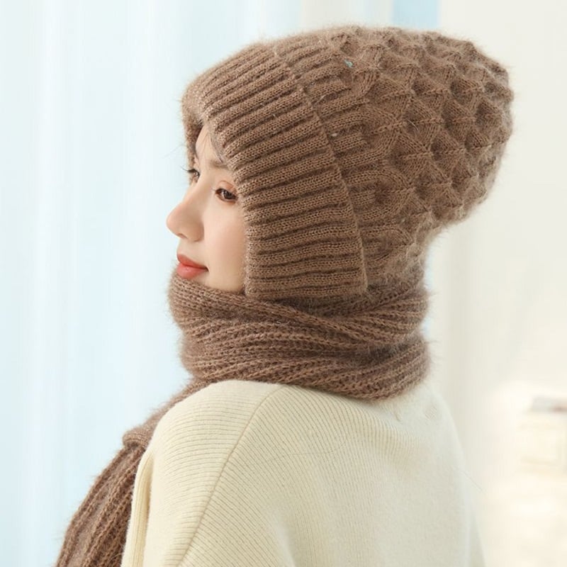 CozySnow™Windproof Multi-Purpose Knitted Winter Hooded Scarf